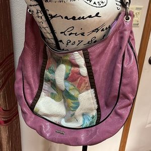 Pulicati leather bag with animal hair